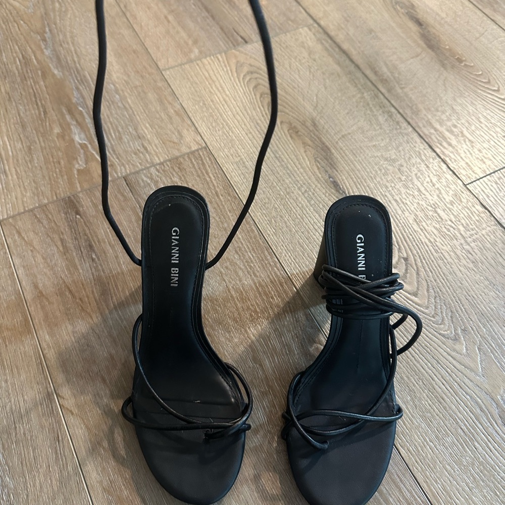 Gianni Bini Black Strappy Heels